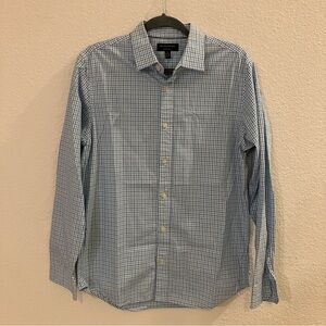 Banana Republic Blue and White Checkered Shirt